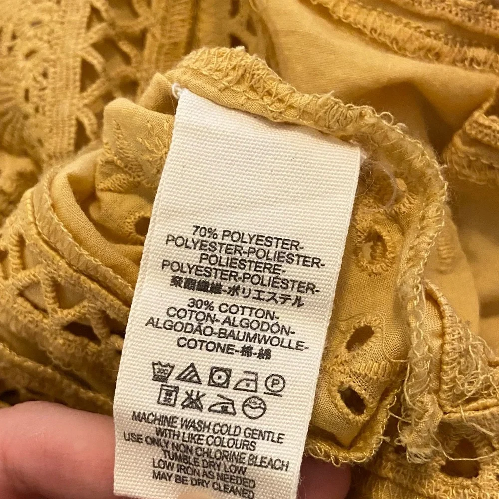 EUC Free People Garden Party Yellow/Mustard Cami Size XSmall - Picture 7 of 7